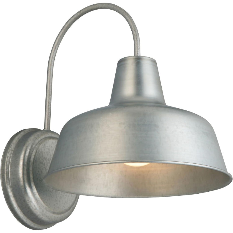 Galvanized Gray Gooseneck Barn Light 8"