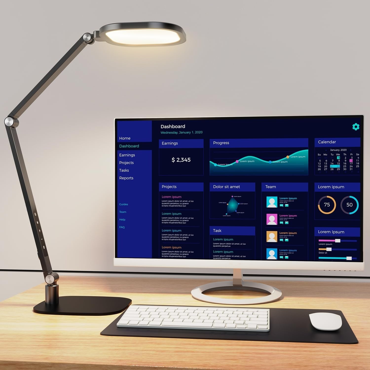 Edge-lit LED Desk Lamp