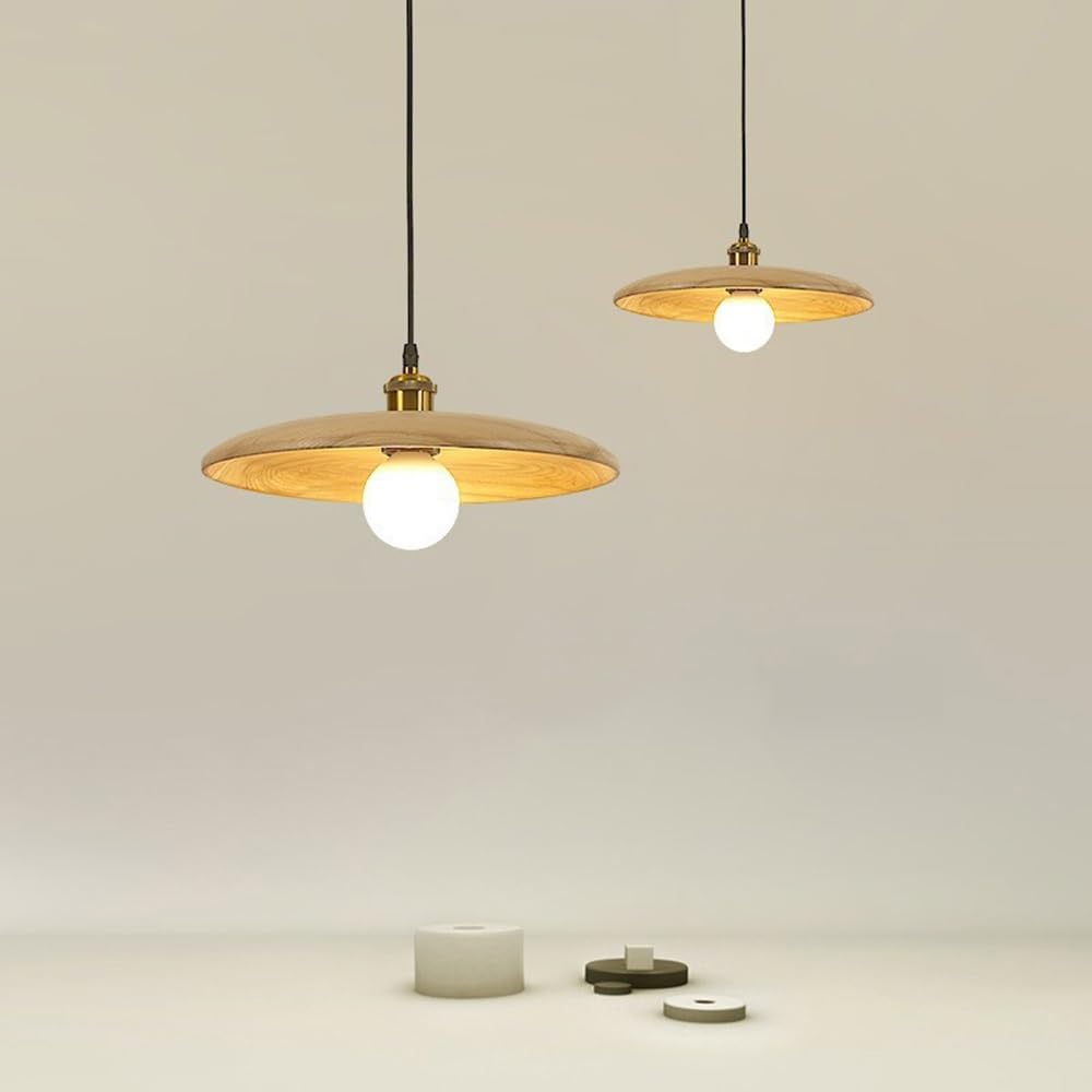 Solid Wood Walnut LED Pendant Light