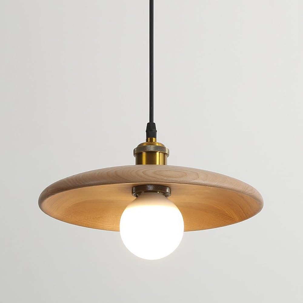 Solid Wood Walnut LED Pendant Light
