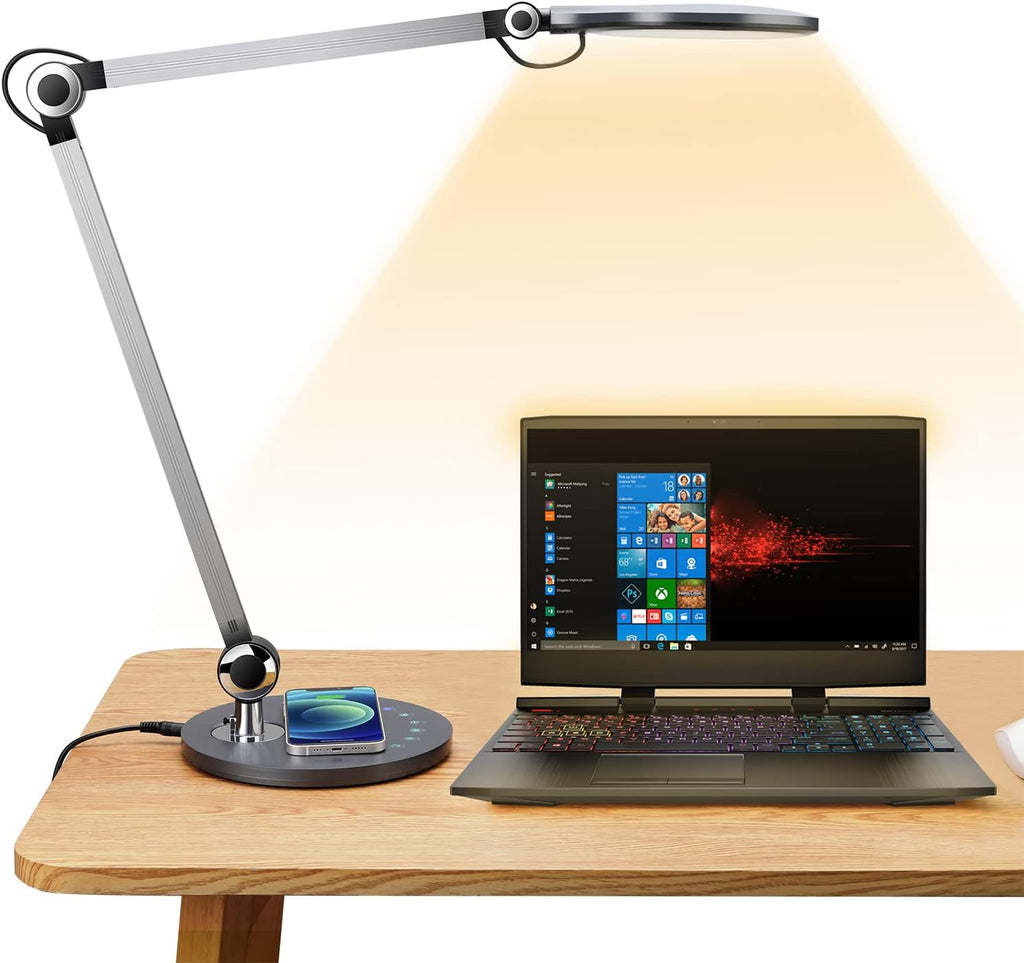 LED Architect Desk Lamp with Wireless Charger & Swing Arm
