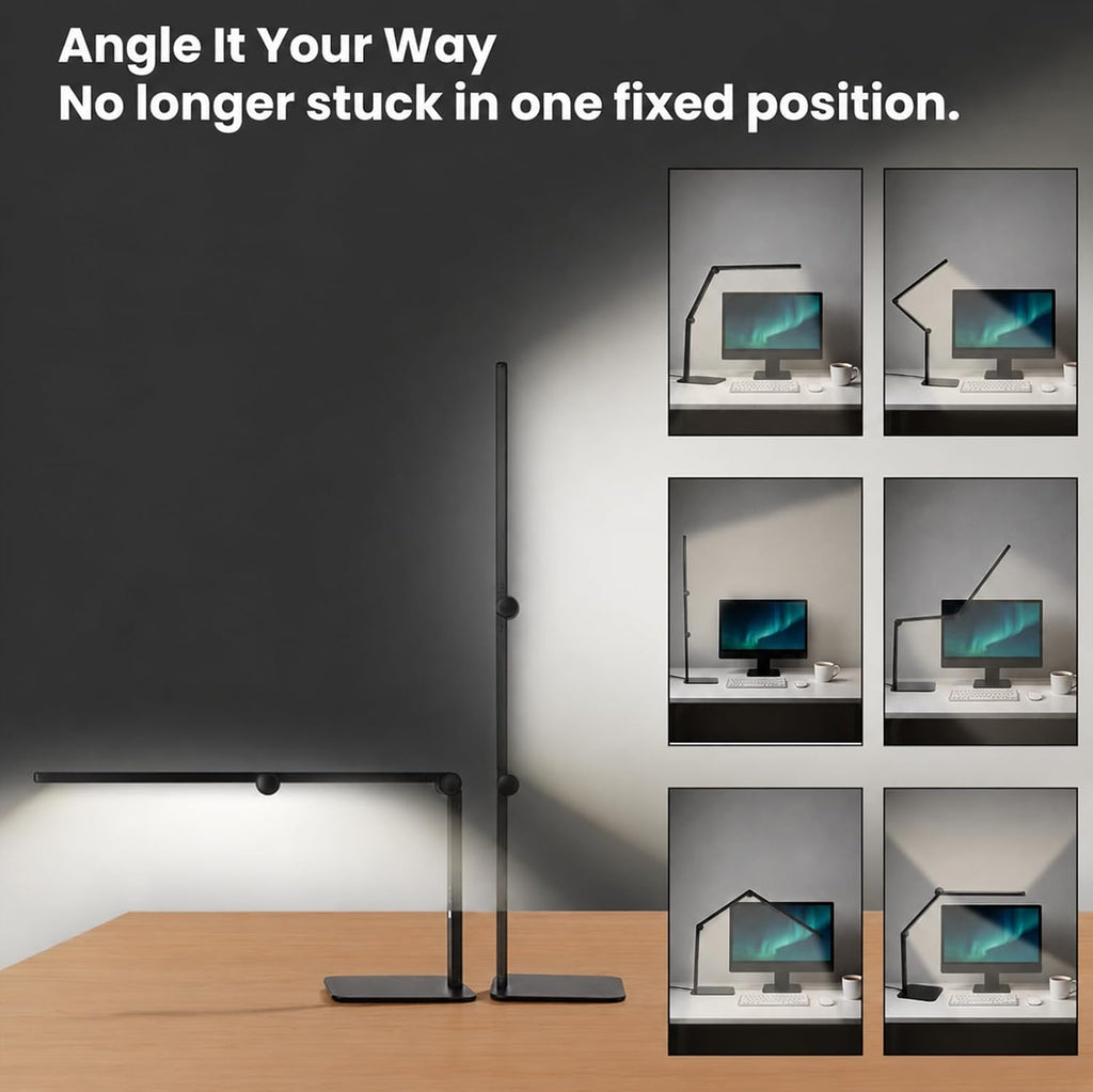Dual-Light Swing Arm Desk Lamp