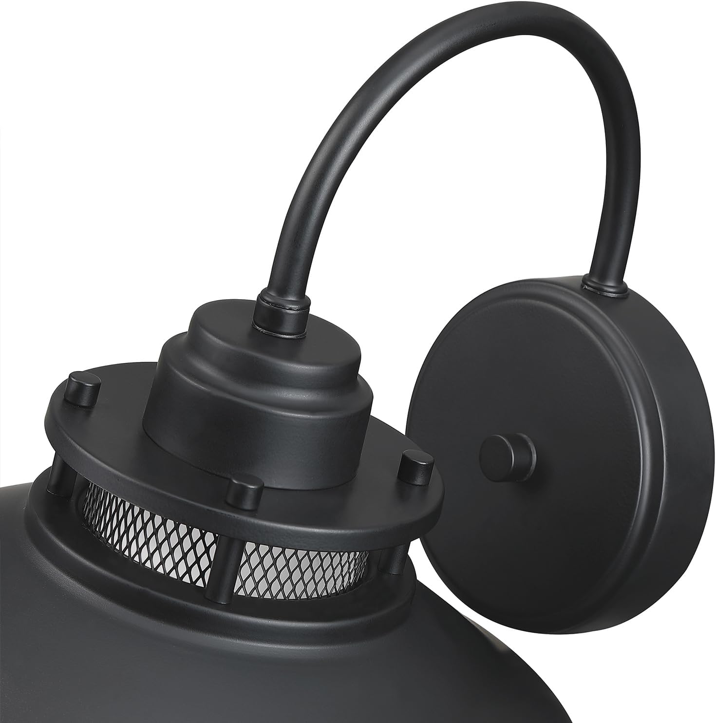 Gooseneck Barn Light with Cage, Outdoor Wall Sconce