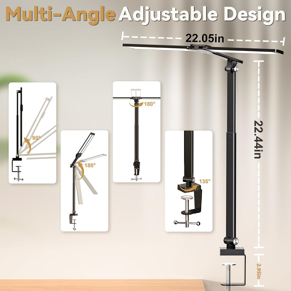 LED Architect Clamp Desk Lamp, Black