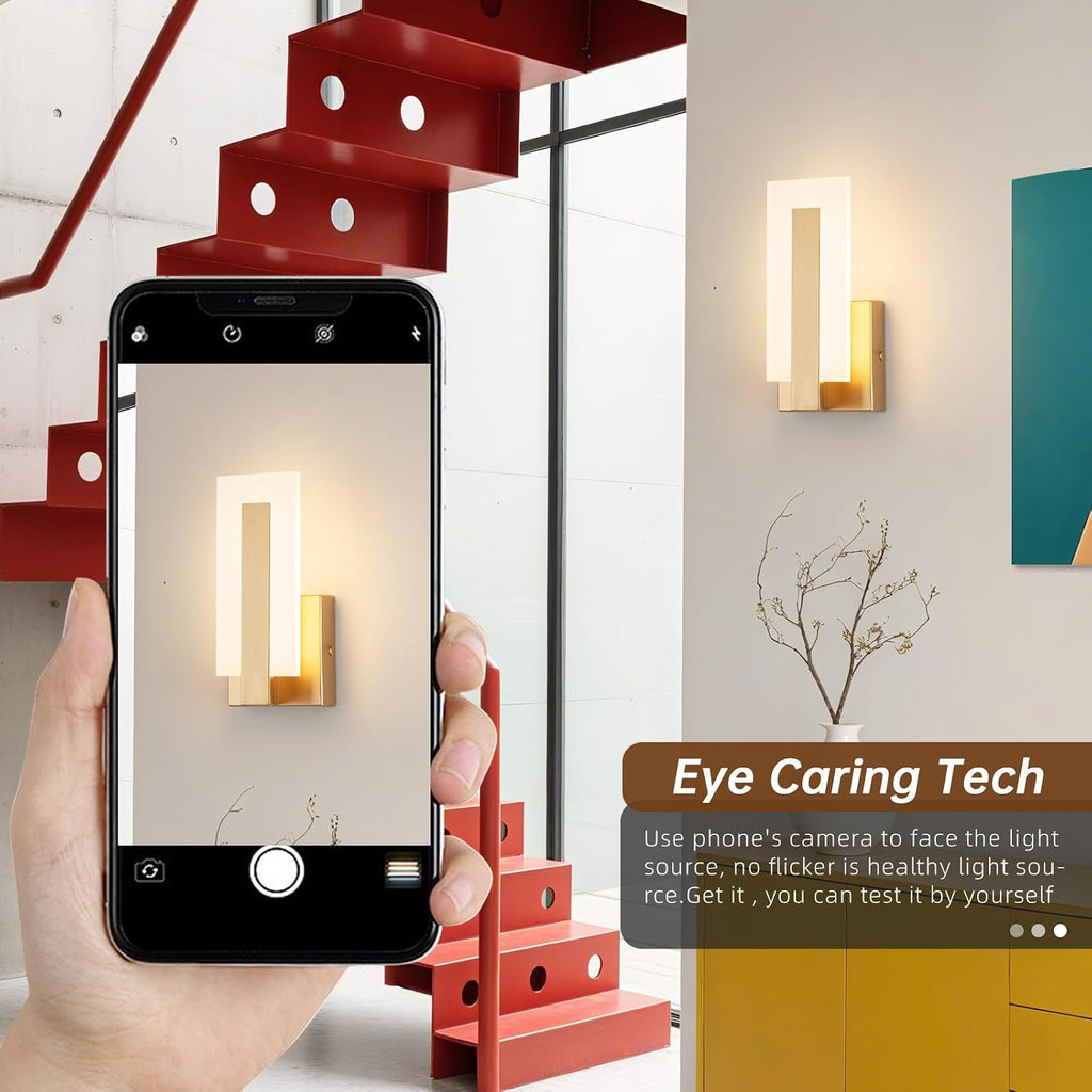 Modern Gold Acrylic Wall Sconces Set of 2