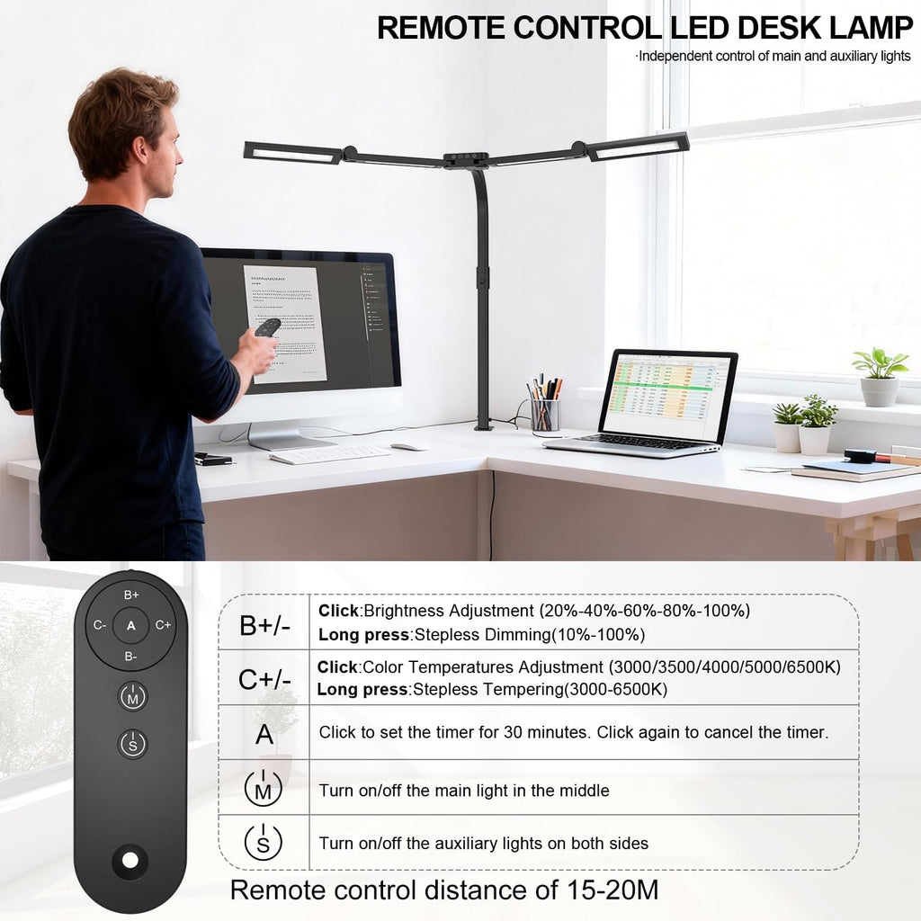24W Remote Clamp Architect Desk Lamp
