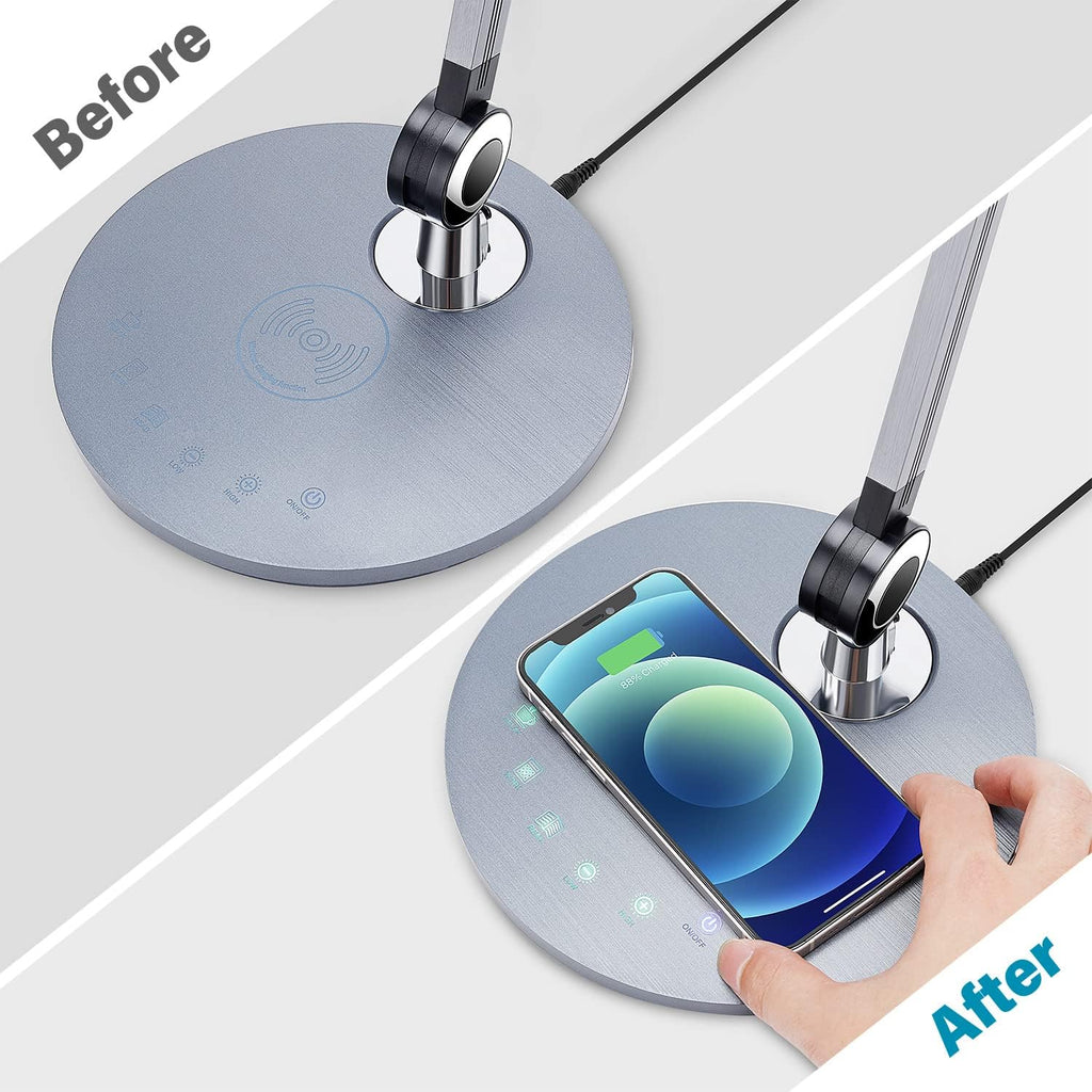 LED Architect Desk Lamp with Wireless Charger & Swing Arm