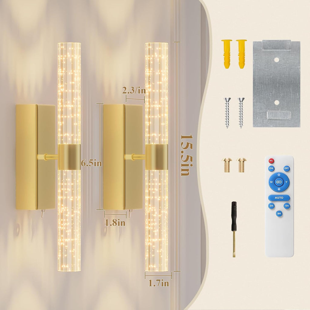 Rechargeable Wall Sconces Set of 2
