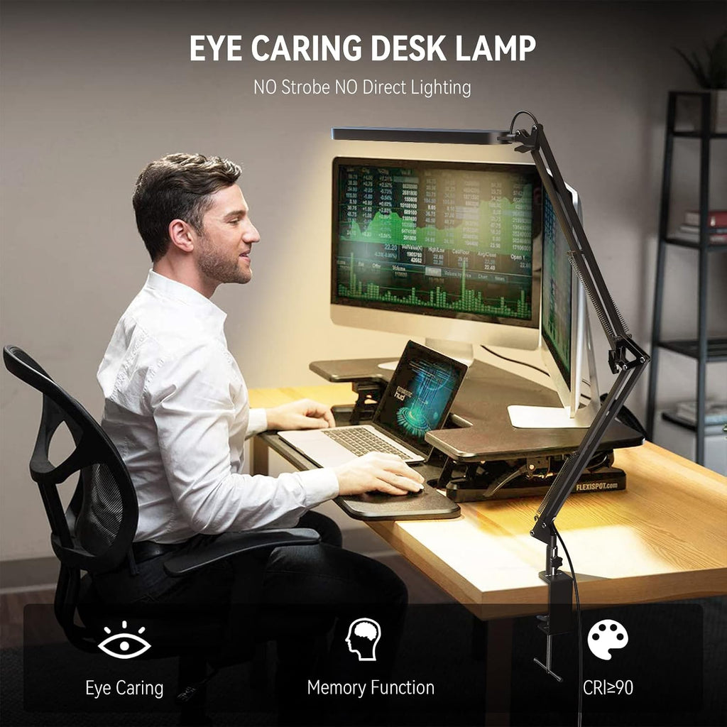 Swing Arm LED Desk Lamp, Black