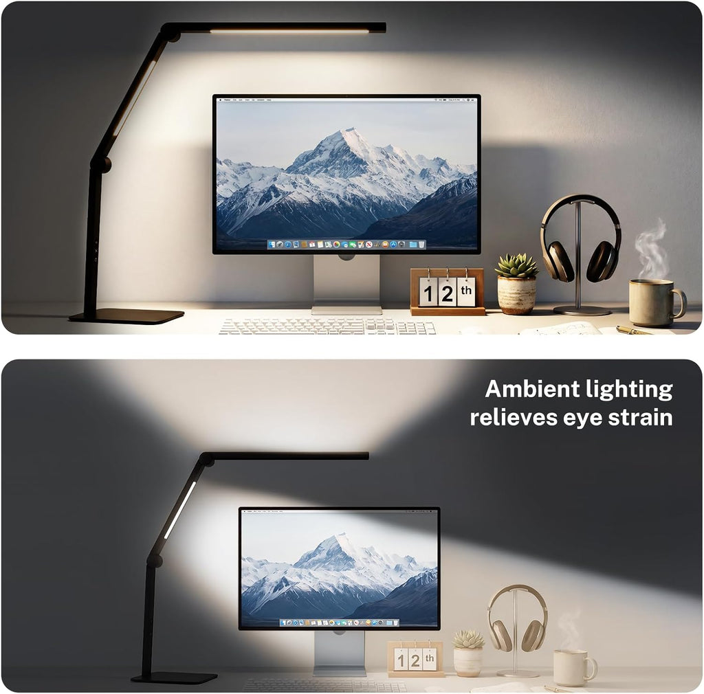 Dual-Light Swing Arm Desk Lamp