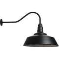23" Matte Black Gooseneck Barn Light with 20" Dome