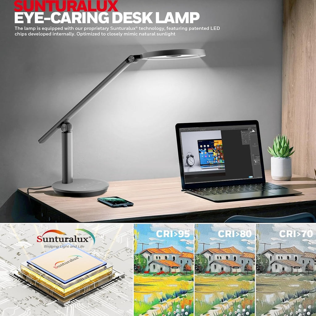 H6 Dimmable Desk Lamp, Gray