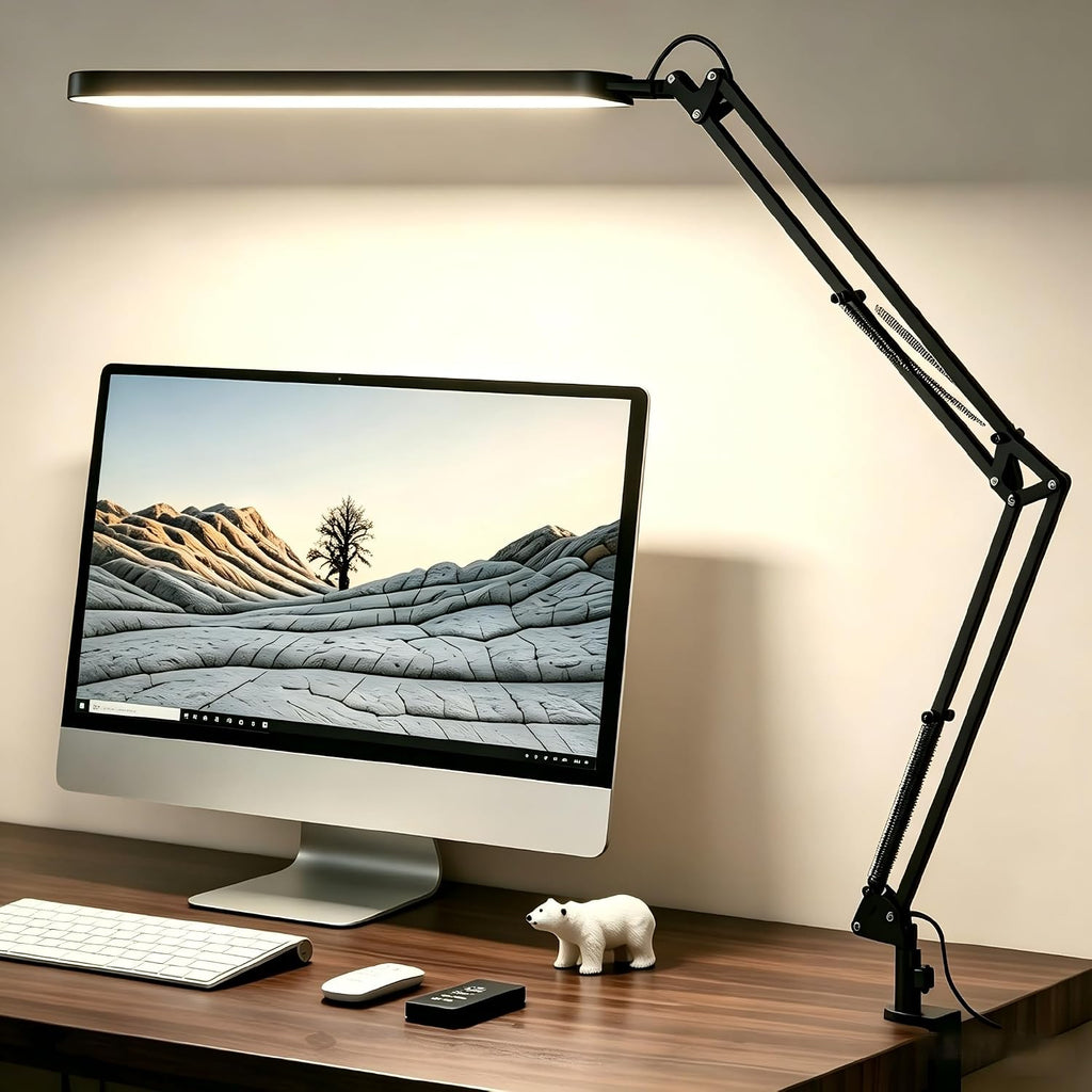 Swing Arm LED Desk Lamp, Black