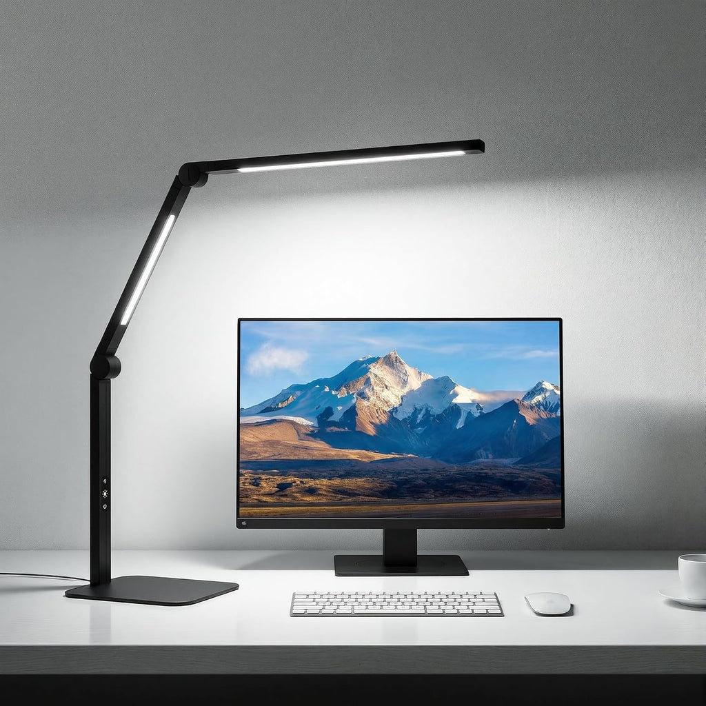 Dual-Light Swing Arm Desk Lamp