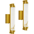 16" Brushed Gold LED Wall Sconces Set of 2